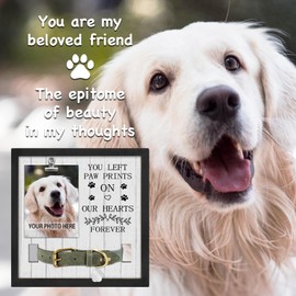 PUREFLY Pet Loss Gift, Memorial Sympathy Gifts for Loss of Dog, Pet Memorial Frame, Cat Memorial Gift