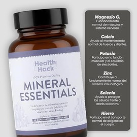 Glicinato Magnesio Complejo Multimineral Calcio Zinc Hierro | Health Hack