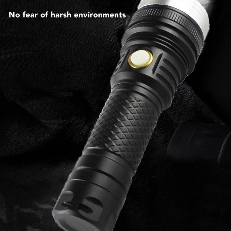 LED Flashlight 2 Levels High Brightness SST40 Wick White Light