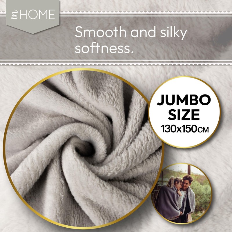 iN Fleece Throw Blanket for Sofas Couch - Super Soft