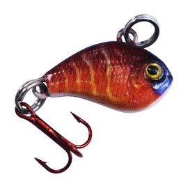 Kenders K-Rip Mini Vibe Lure with Rattle Beads and Treble Hook (Gold Magma, 15mm (1/2") #16 Hook - 1/64th oz)