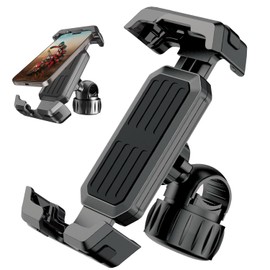 SUNXBUK Handyhalterung Motorrad,Motorcycle Phone Mount,Handyhalterung Fahrrad Lenker,Handyzubehör,360° Drehbarer Handyhalter,Robuster Vibrationsdämpfer – Einfache Montage