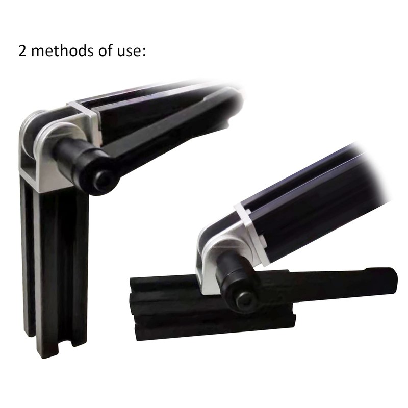 BLCCLOY 4 Sets Black 2020 Aluminum Extrusion Pivot Hinge Swivel