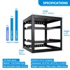 RackPath 12U Open Frame Network Rack with 2X 14in Vented