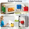 Cute Brick-Style Magnetic Basket Organizer for Fridge, 2 Pack ABS