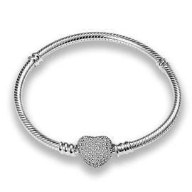 KUNSIR Snake Chain Charm Bracelets for Charm 925 sterling silver Jewelry Bracelet Fits Any Charm Gift for Women