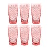 TarHong Hobnail Premium Plastic Drinkware Jumbo Beverage, 20 Ounce, Pink,