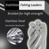 AMYSPORTS Stainless Steel Fishing Leader Saltwater Stainless Rigs Fishing Leader