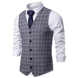 DONGD Mens Formal Suit Vest Business Dress Vest for Suit or Tuxedo