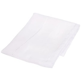 Douceur d'Intérieur, Linahe Pair of Net Curtains with Loops (2 x 60 x 90 cm) White Sandblasted Chenille Thread
