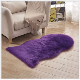 QIKEGooods Sofa Rug Floor Fuax Fur Rug Soft Fluffy Rug Faux Sheepskin Rug shaggy Carpet Mats for Living Room Bedroom Sofa Chair