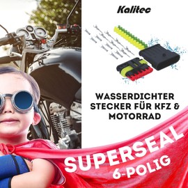 Kali – 1006 Amp Super Seal Set 6 Pin Waterproof Car Motorcycle I Original from the German manufacturer