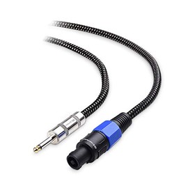 Cable Matters Premium Braided 12AWG 1/4 Inch TS to Speaker Cable 6 ft Compatible with Speakon NL4FC Port