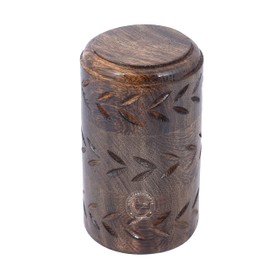 HIND HANDICRAFTS Round Wooden Engraved Urns for Human Ashes Adult - Wooden Box Rosewood Cremation Urns for Ashes - Burial Urns - Funeral Urns Large (25 Cubic Inches, Antique 1)