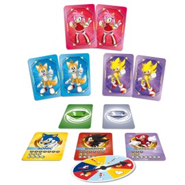 Lisciani - SONIC - Backpack Set with 2-in-1 Sonic Card Games - Travel Games for Children from 6 Years - 2 Different Games to Play at School - 2 Players and More - Made in Italy