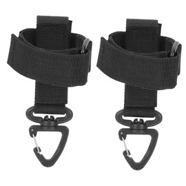 GRIRIW 2Pcs Camping Glove Holder Straps Multi Functional Outdoor Glove Leashes for Hiking Work and Activities Durable Nylon Buckles for Hands Convenience Black