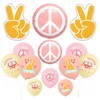 13Pcs Groovy Balloons Retro Hippie Decor/Peace Sign Groovy Hand Balloons