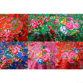 Hochdichter Stoff im chinesischen Stil, langlebig und lichtbeständig, geeignet für Röcke und Vorhänge (rosa Blume)