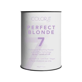 COLOR.IT by BM Perfect Blonde Bleaching Powder 500 g, Professional Lightener up to 7 Levels, with Seaweed Extract, for Highlights, Balayage & Full Bleaching