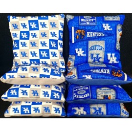 Unbranded Set of 8 University of Kentucky Wildcats Cornhole Bags ***FREE SHIPPING** - Corn Filled With Tote