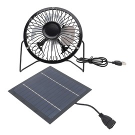 5W Solar Panel Powered Fan for Outdoor Cooling USB Solar Fan Kit for Greenhouse Chicken Coop Dog House