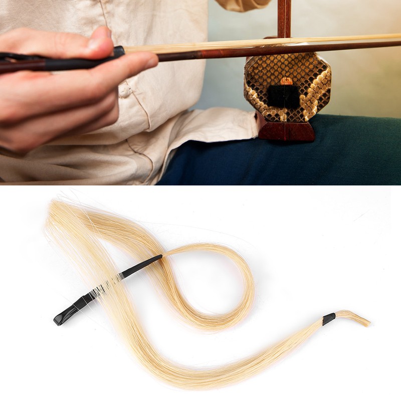 BY304 Durable Horsetail Hair Erhu Bow Hairs Accessory for Violin