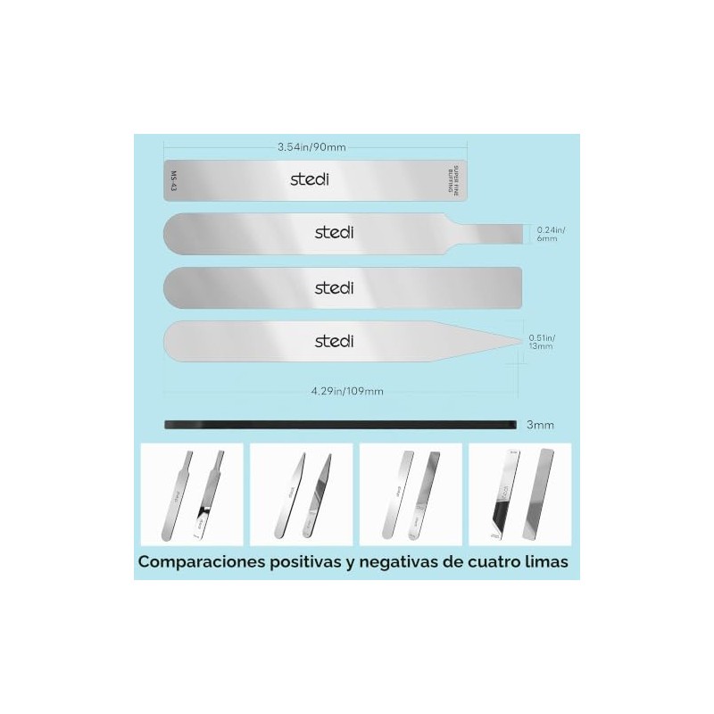 stedi Hobby Model Herramientas de pulir 4 piezas, archivos de