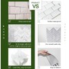 STICKGOO Peel and Stick Tile Backsplash, Grey Herringbone Adhesive Backsplash