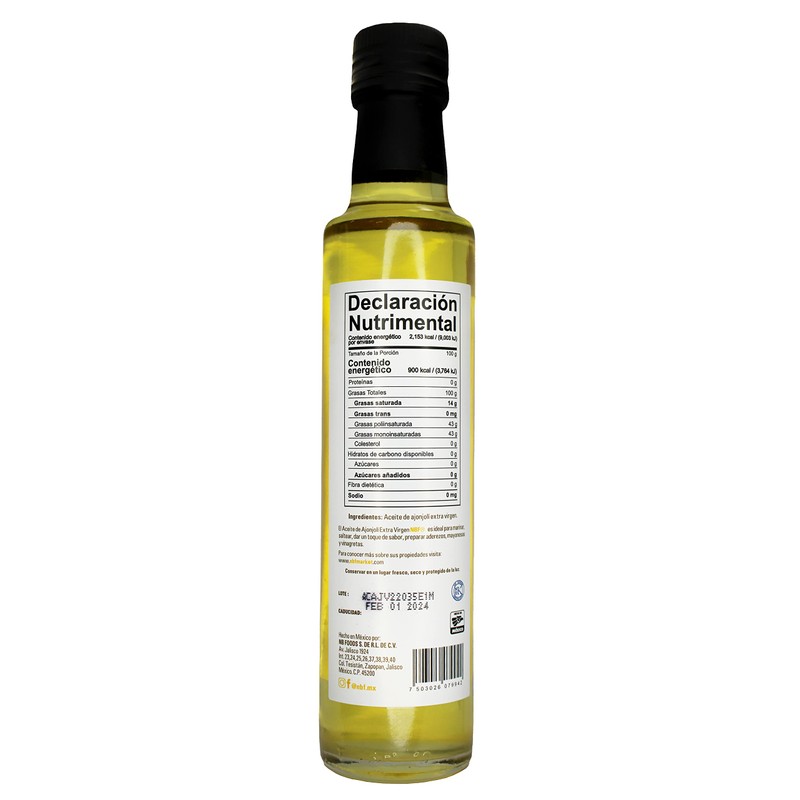 NBF Aceite de Ajonjoli 260ml Ideal para aderezar y cocinar