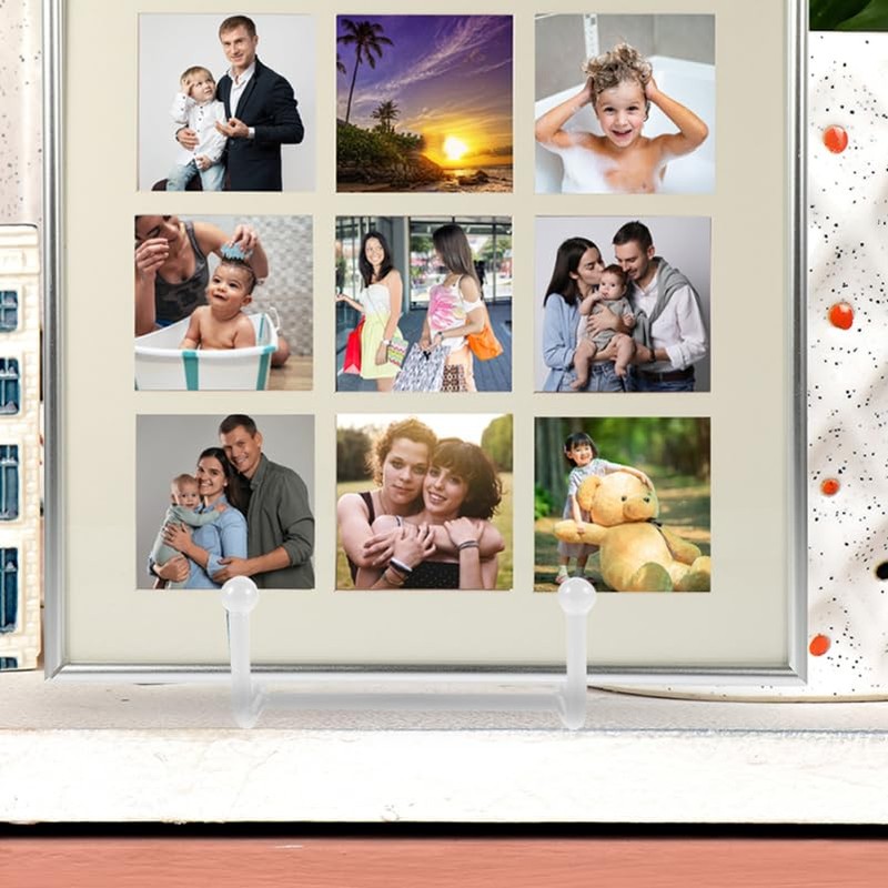 HOLIDYOYO 2pcs Metal Photo Display Stands Plate Display Holder Easel
