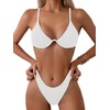 Fanuerg Women Underwire Triangle Bikini Spaghetti Strap Push Up Swimsuit