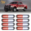 Emergency Strobe Grille Lights 8pcs 12 LED Sync Feature Ultra