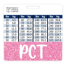 Plifal PCT Badge Buddy Card Holder Nursing Accessories Patient Care Technician Horizontal ID Name Identification Tags Nurse Work W Height & Weight Conversion Charts