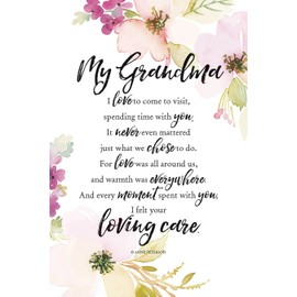 DEXSA My Grandma Wood Plaque with Inspiring Quotes 6"x9" - Elegant Vertical Frame Wall & Tabletop Decoration | Easel & Hanging Hook | Christian Family Religious Home Decor Saying | Made in the USA
