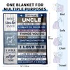 Uncle Birthday Gift - Soft Flannel Blanket for Uncle From