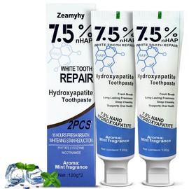 7.5% Hydroxyapatite Toothpaste for Advanced Enamel Protection, Appropriate for Sensitive Teeth, Gentle and Effective Formula, Fresh Mint, 4.23 OZ
