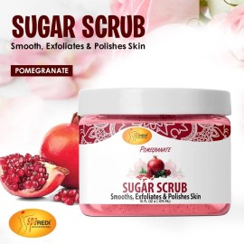 Spa Redi Sugar Body Scrub Pomegranate 16 oz