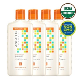Andalou [Nourishing Shampoo Mania] Argan Oil Shea Butter Shampoo 340ml (4 bottles) / 안달로우 [영양샴푸 매니아] 아르간 오일 시어버터 샴푸 340ml 4개