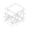 Monarch Specialties I TABLE-2PCS Set/Cappuccino/Gold Metal NESTING TABLE, Brown