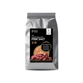 Pacific Pelican Iodized Himalayan Pink Salt – Bourbon Glazed Hickory Smoked, Coarse Grain, 1 Pound – Natural Mineral-Rich Seasoning for Grilling, Cooking, and Finishing