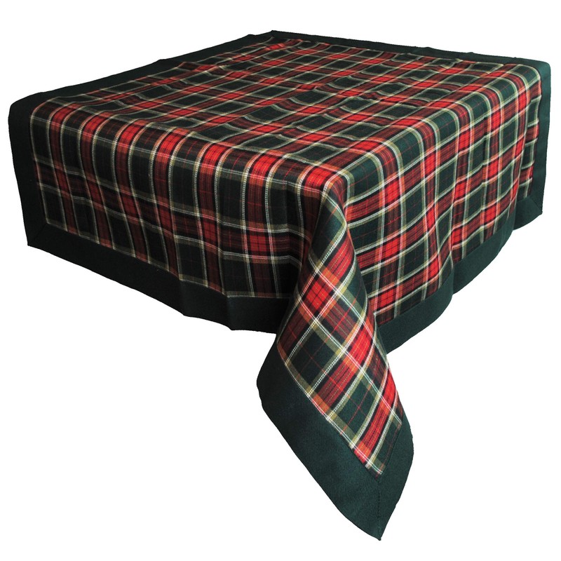 Justina Claire Table Cloth in an Argyll Design. (54x72)