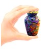 Modern Print Keepsake Urn - Colorful Mini Cremation Urn for
