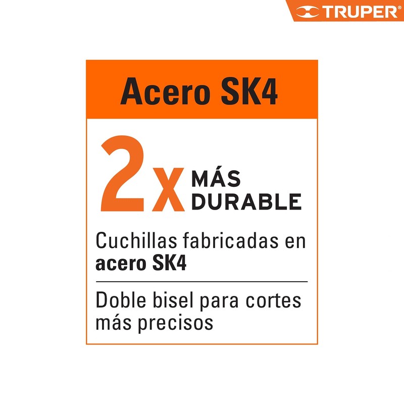 Truper CUT-6, Cutter, Cuchillas fabricadas en acero SK4, 6"