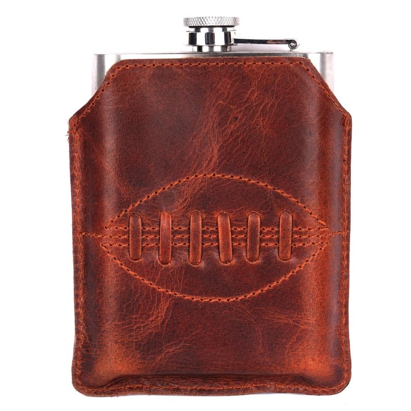 SPORTGIFTZ - Buffalo Leather Hip Flask | 8oz Capacity |