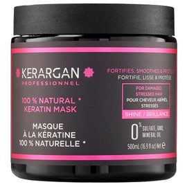 Kerargan - Ultra reparierende Keratin-Haarmaske für strapazierte und gestresste Haare - Stärkt, Glättet und Schützt - Ohne Sulfate, GVO, Mineralöl - 500ml