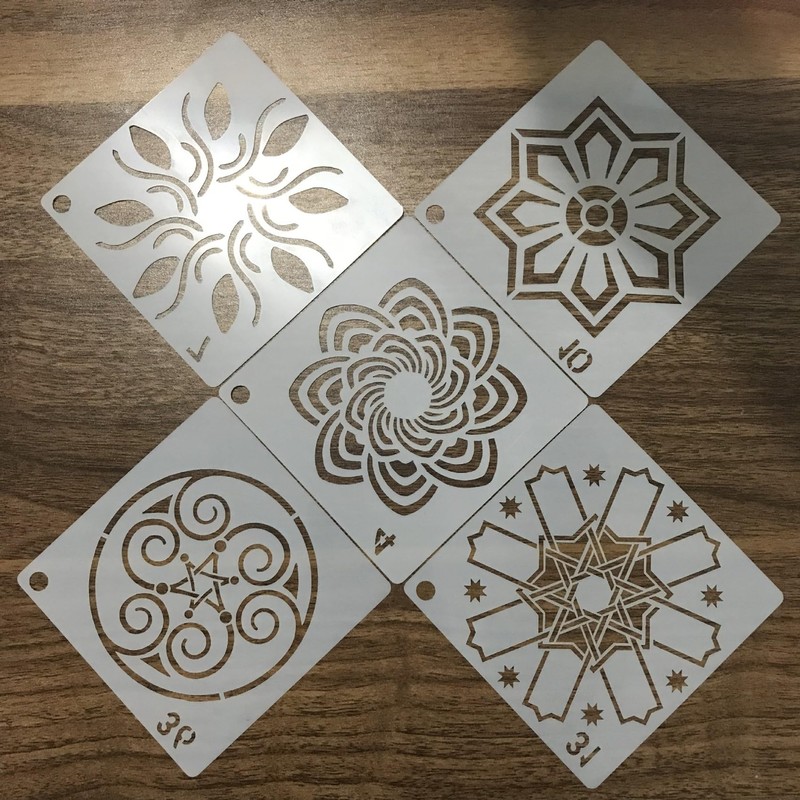 NOELAMOUR Stencil Sheet Mandala Drawing Template Mandala Fashionable Template Drawing