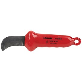 Tulmex A1570-3 | Cuchilla Curva Aislada Hasta 1000V | Ideal Para Pelar Cables De Gran Calibre | Herramienta Segura Y Resistente | Pinzas De Corte | Pi