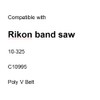 Drive Belt Compatible with 10-325 Band Saw Poly V Belt