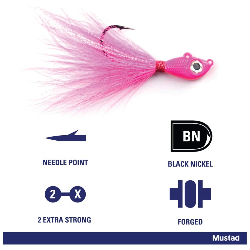 Big Eye Bucktail 8oz Pink 9/0