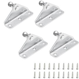 Universal Gas Spring Mounting Bracket 10mm Ball Stud Pillar, for Lifting Cushion Air Spring Pillar Shock Absorption Mounting Kit L-Type (4 PCS)